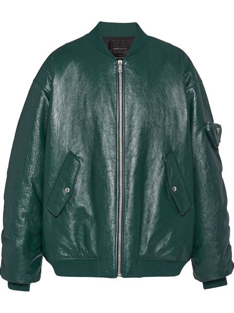 prada bomberjack dames|prada nappa leather bomber.